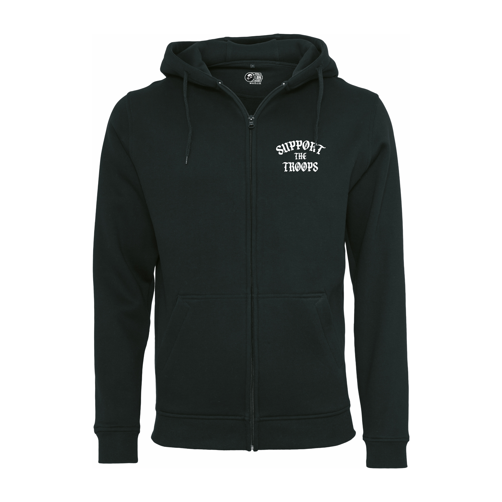 Zipper – SUPPORT THE TROOPS black