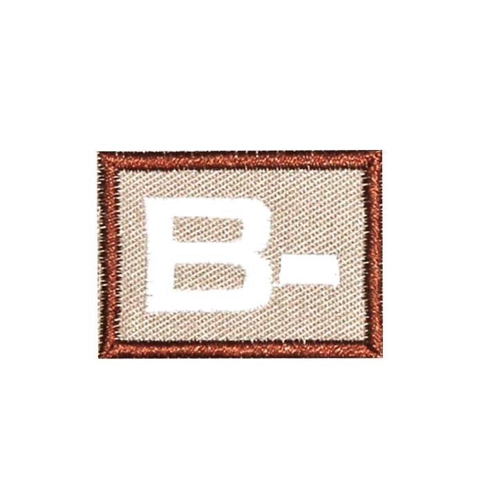 Patch_Blutgruppe_KLEIN_Bneg_sand_flour