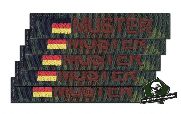 Patch_Namensband_BRD_5farb-braun_ARIAL Namensband 1/3/5 Stück 5farb/braun und Bundesflagge