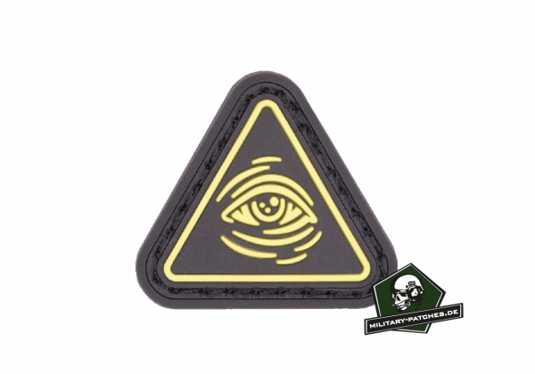 Patch L M S Gear Ranger Eye All seeing Eye schwarz/gelb (PVC-Rubber-Patch)