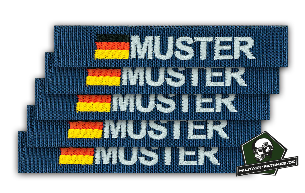 Namensband 1/3/5 Stück navy/grau und Bundesflagge