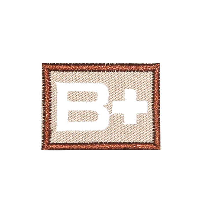 Patch_Blutgruppe_KLEIN_Bpos_sand_flour
