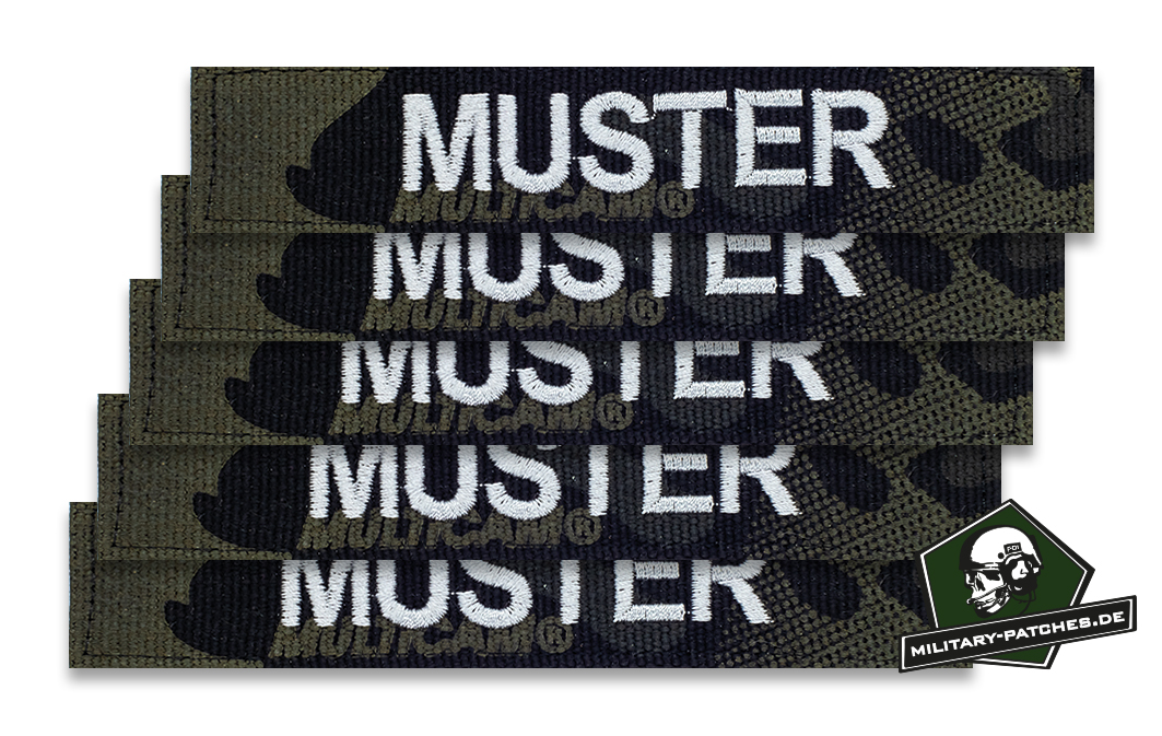 Namensband 1/3/5 Stück multicam-black/grau und Bundesflagge Namensband 1/3/5 Stück multicam-black/grau und Bundesflagge