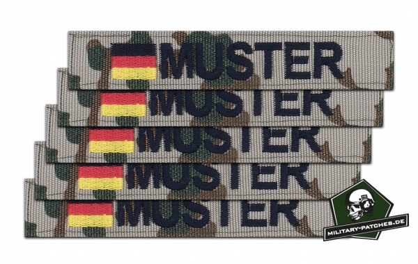 Patch_Namensband_BRD_3farb-schwarz_ARIAL Namensband 1/3/5 Stück 3farb/schwarz und Bundesflagge