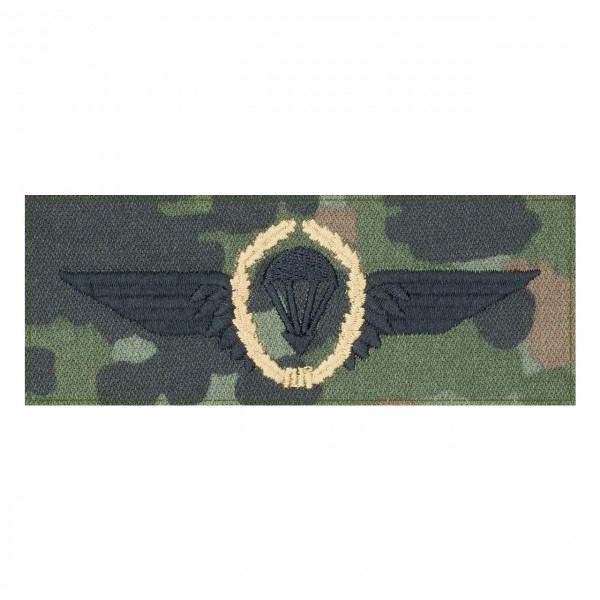 Fallschirmspringerabezeichen BRONZE Bundeswehr auf 5farb-Tarndruck