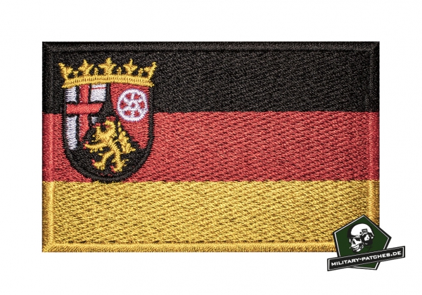 AUFNÄHER PATCH 0278 AUFBÜGLER FAHNE FLAGGE RHEINLAND-Pfalz SAMMLER  RLP1 